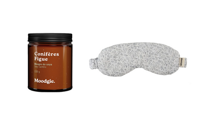 Duo - Soy candle + Lavender therapeutic mask by Signé Local