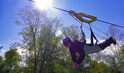 Giant zip line and overnight stay in a luxury yurt by Parc du Mont-Citadelle
