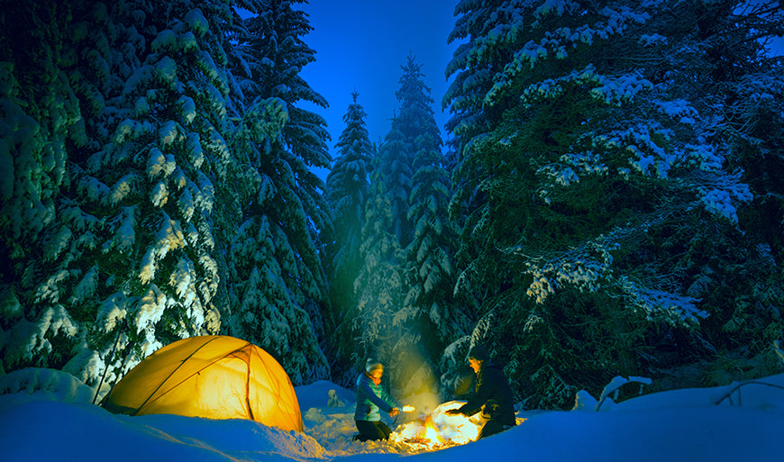 Winter camping in Jacques Cartier National Park