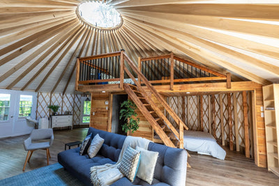 Yurt in the Laurentians with pontoon ride by Les Yourtes Glamping du Poisson Blanc